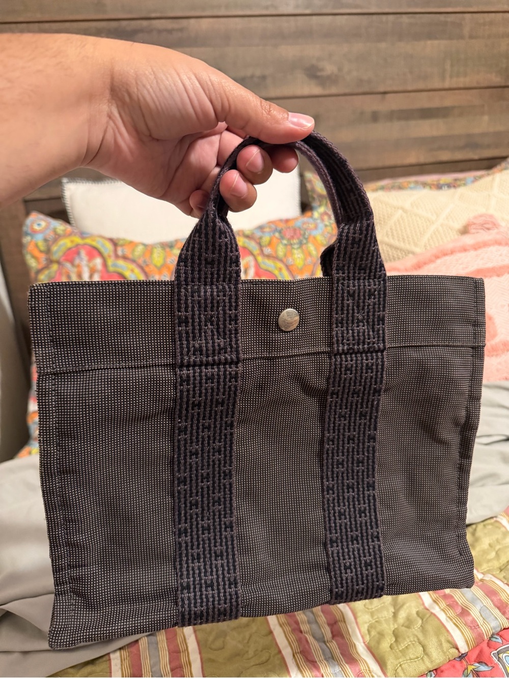 HERMES Her Line PM Hand Bag Canvas